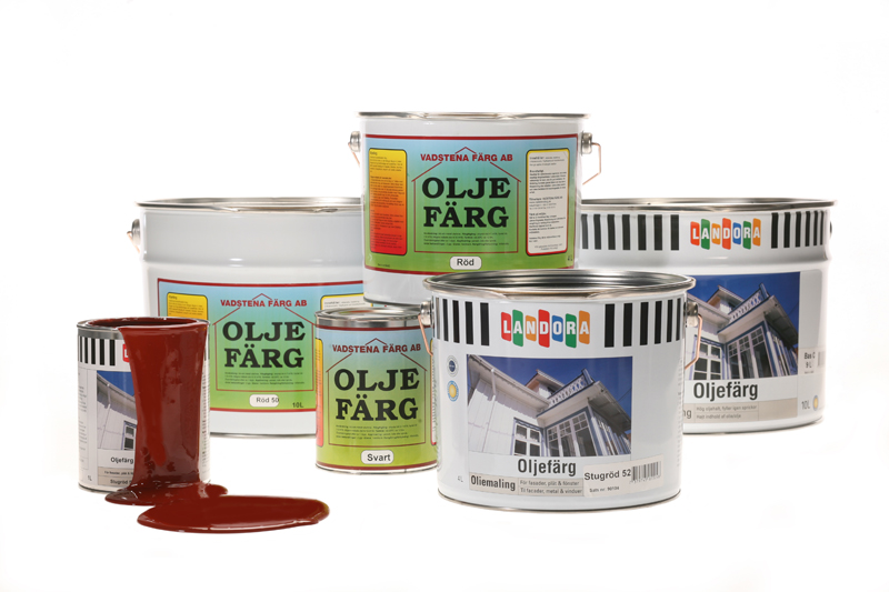 Industrielle Leinölf, "Oljefärg" helles schwedenrot/stugröd 