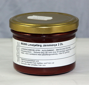 Reine Leinoelfarbe Allbaeck Schwedenrot Jaernmoenja 0,2 l Glas