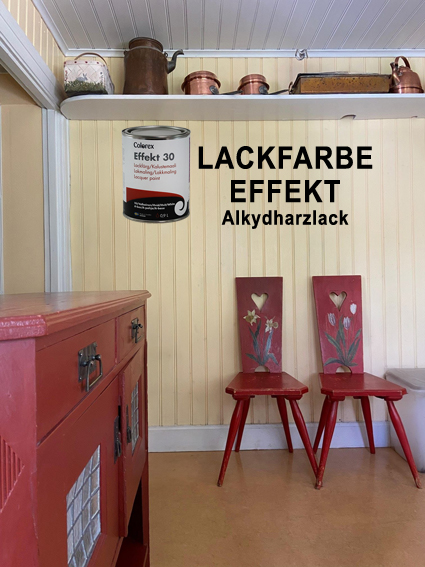 Lackfarbe_effekt_holzstuhl_rot_wandpaneele_gelb Lackfarbe_effekt_holzstuhl_rot_wandpaneele_gelb